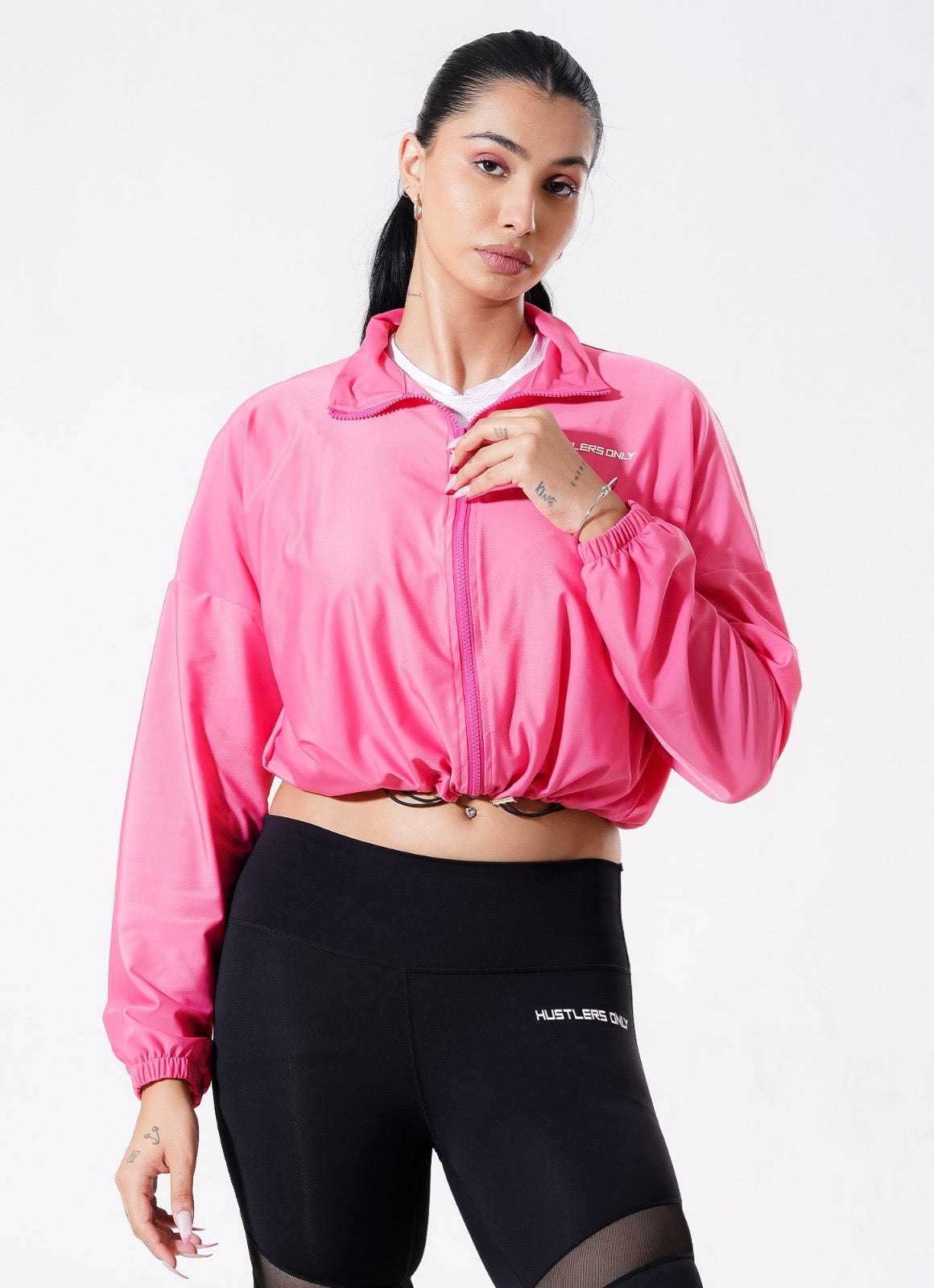 Pursue Zipper Top - Pink