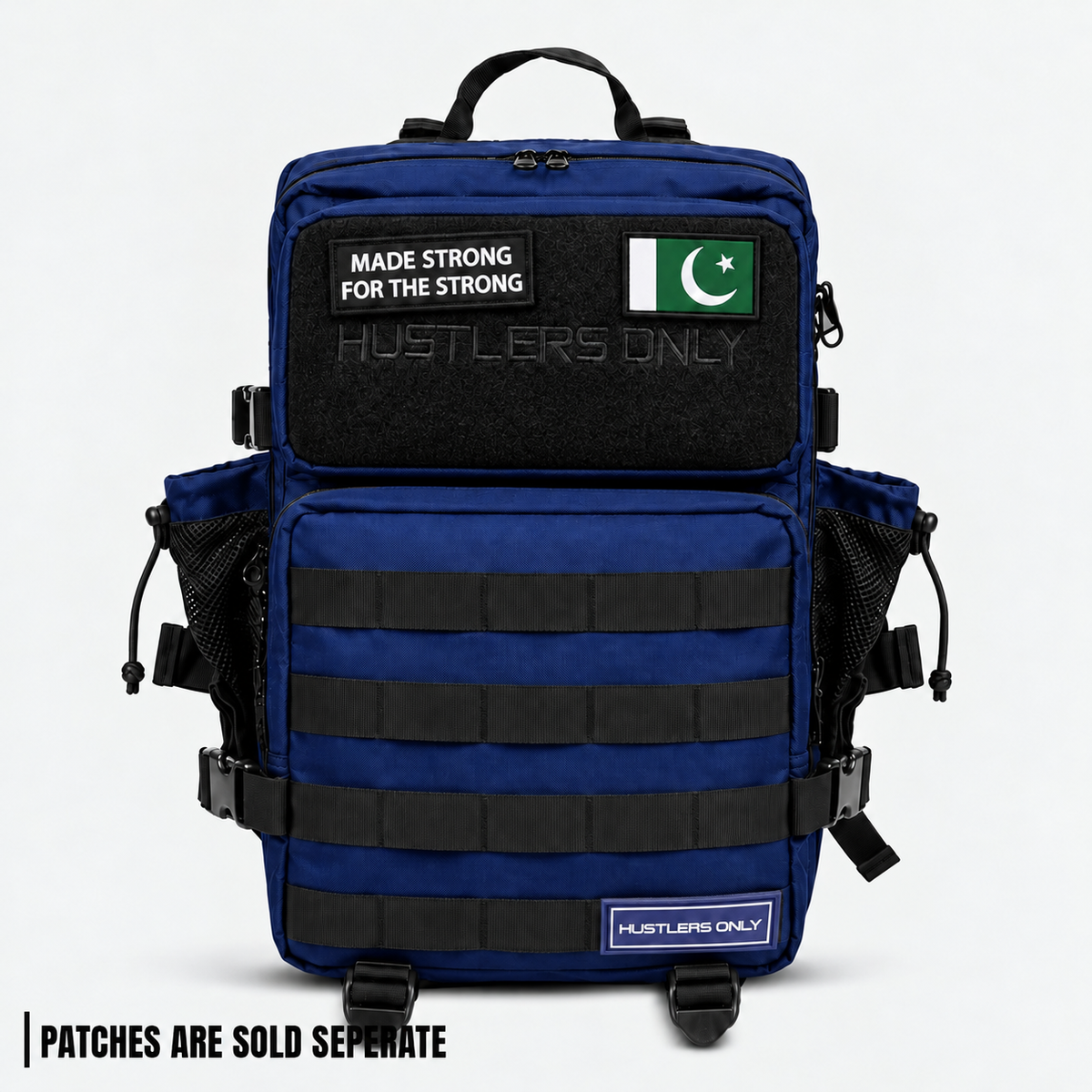 Navy army-style gym backpack by Hustlers Only