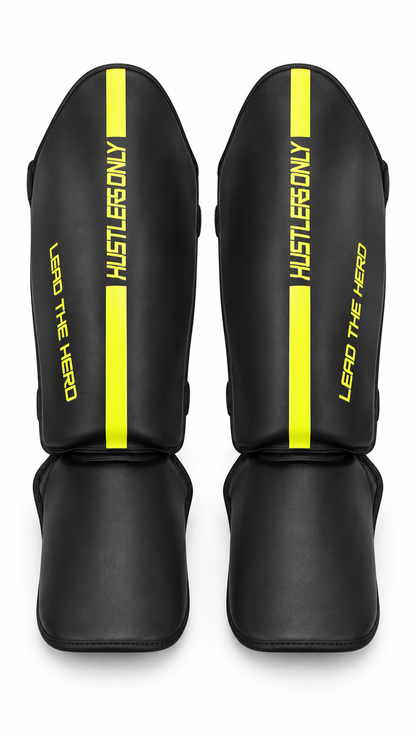 Shin Guards - Black & Yellow