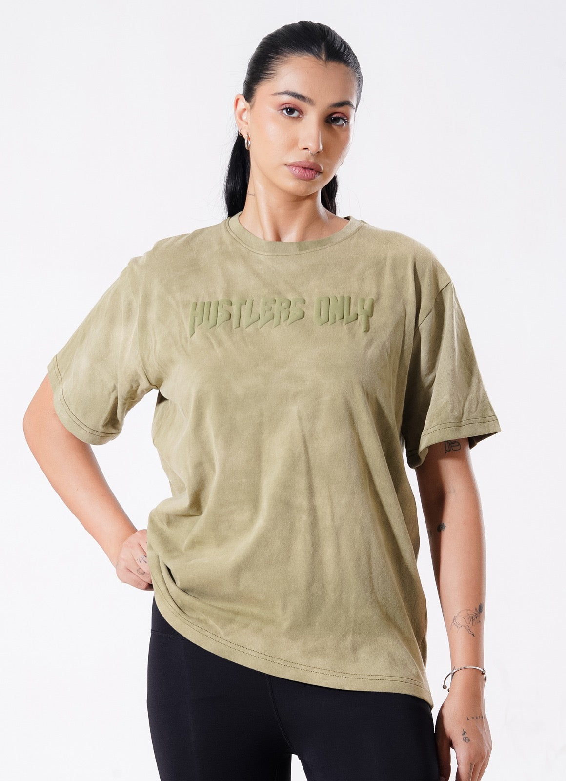 Drippy Acid Wash Tshirt - Green