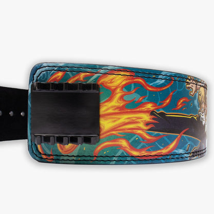 Goku Themed Premium Powerlifting Belt with Titanium Lever Buckle | Hustlers Only PK