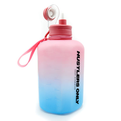 Leakproof 2.2 Litre Hydration Bottle with Straw in Pink Blue | Hustlers Only PK