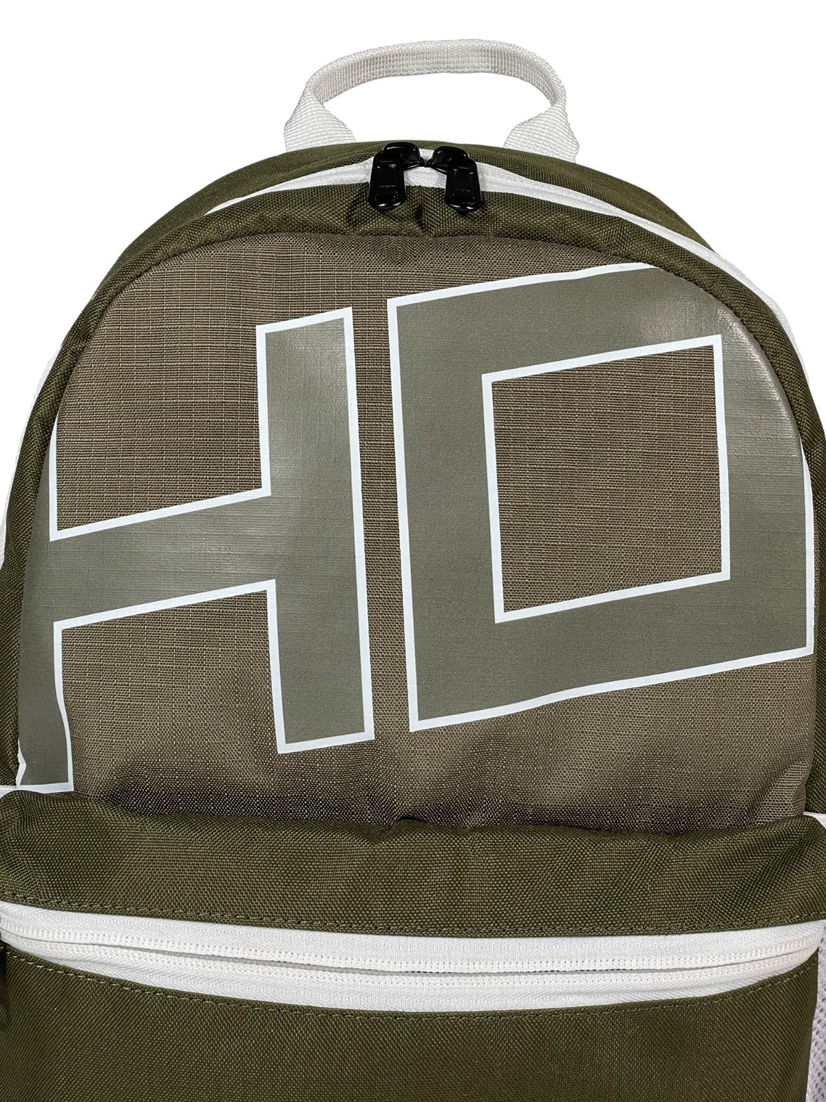 Water-resistant olive green gym backpack made with Cordura and Ripstop fabric by Hustlers Only