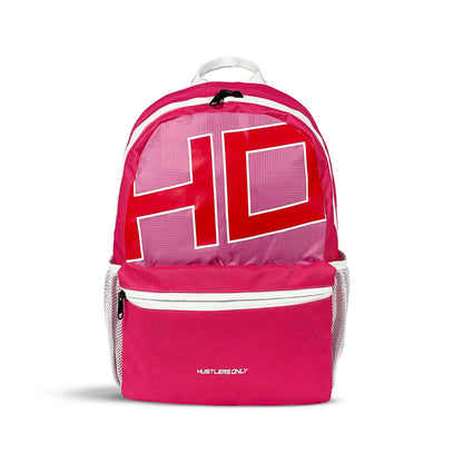Pink mini backpack for women by Hustlers Only with adjustable straps for everyday carrying