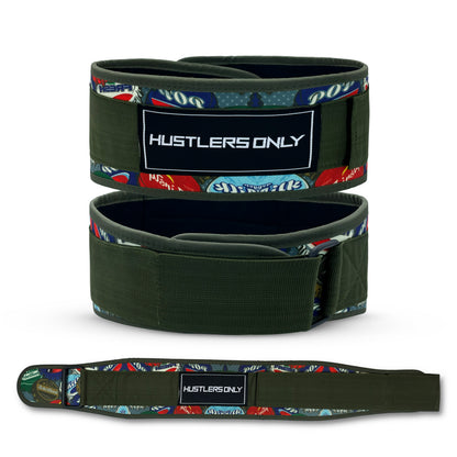 Nylon Weightlifting Belt - Earth Green
