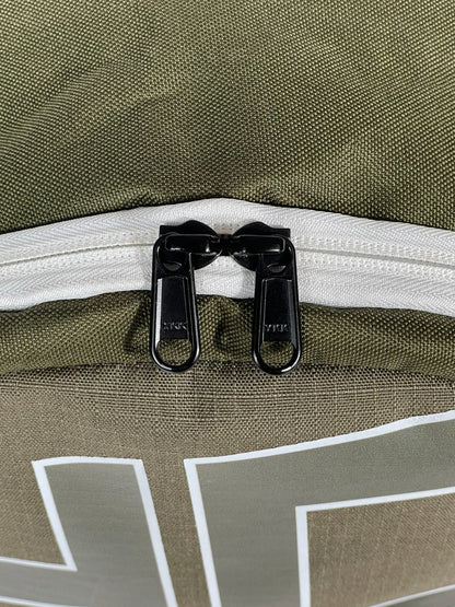 Water-resistant olive green gym backpack made with Cordura and Ripstop fabric by Hustlers Only