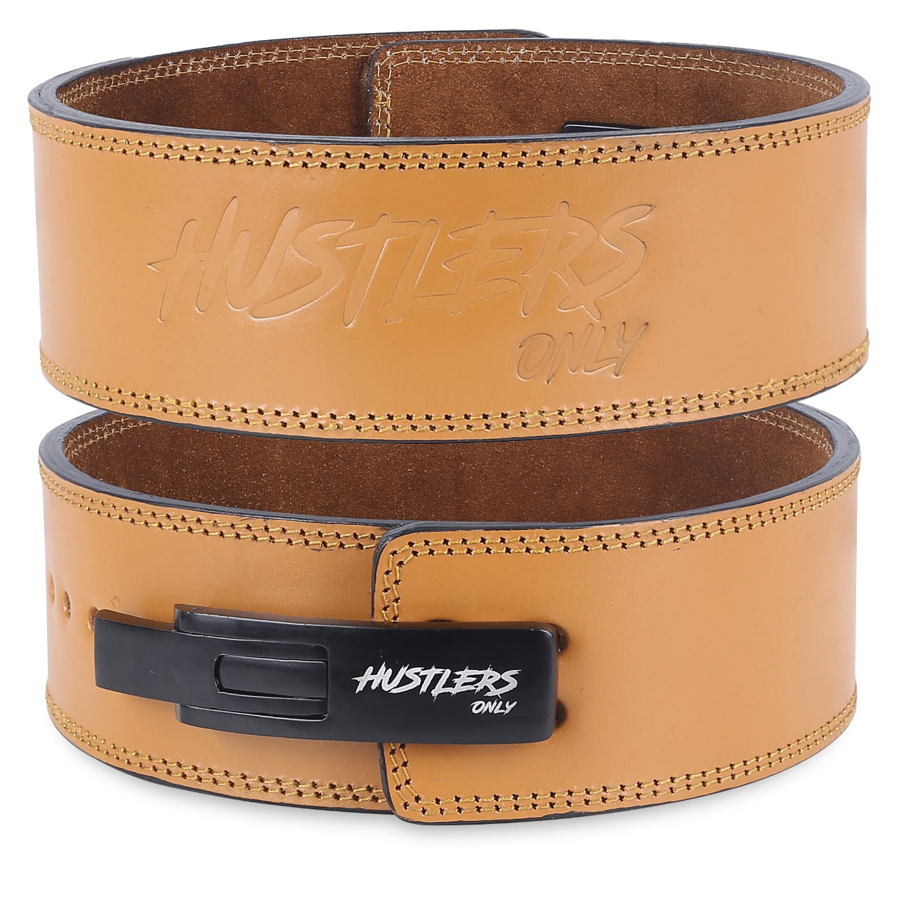 10mm Premium Weightlifting Lever Belt Brown HUSTLERS ONLY PK