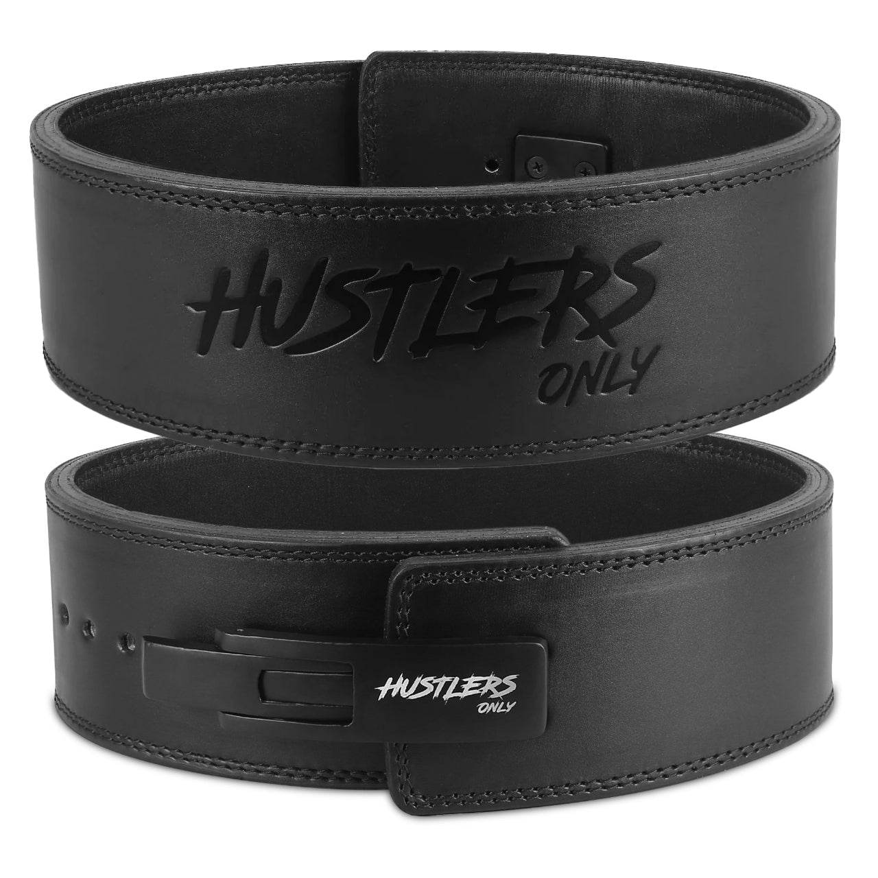 Lever powerlifting belt outlet