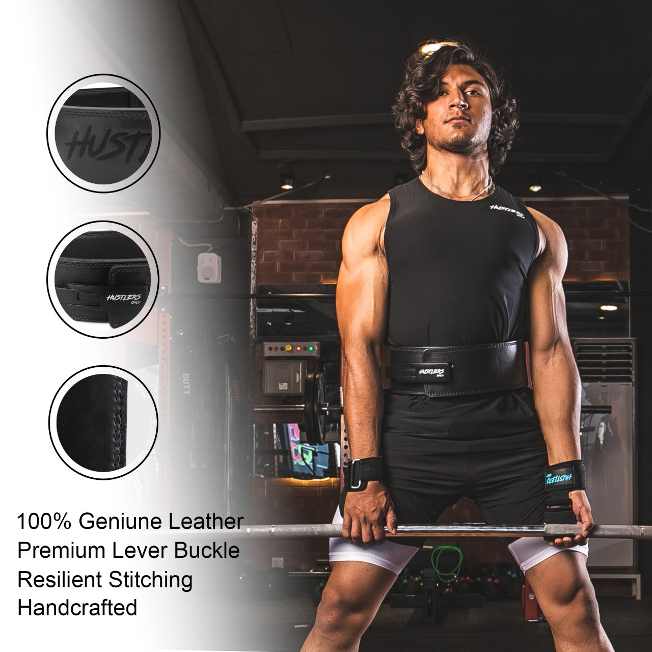 13mm Black Premium Weightlifting Lever Belt For Workout | HustlersOnlyPK 