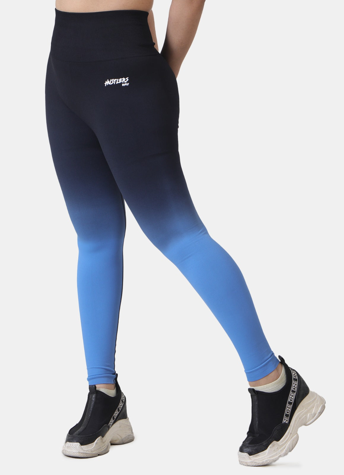  Blue Dip Dye Seamless Leggings for Women | HustlersOnlyPK