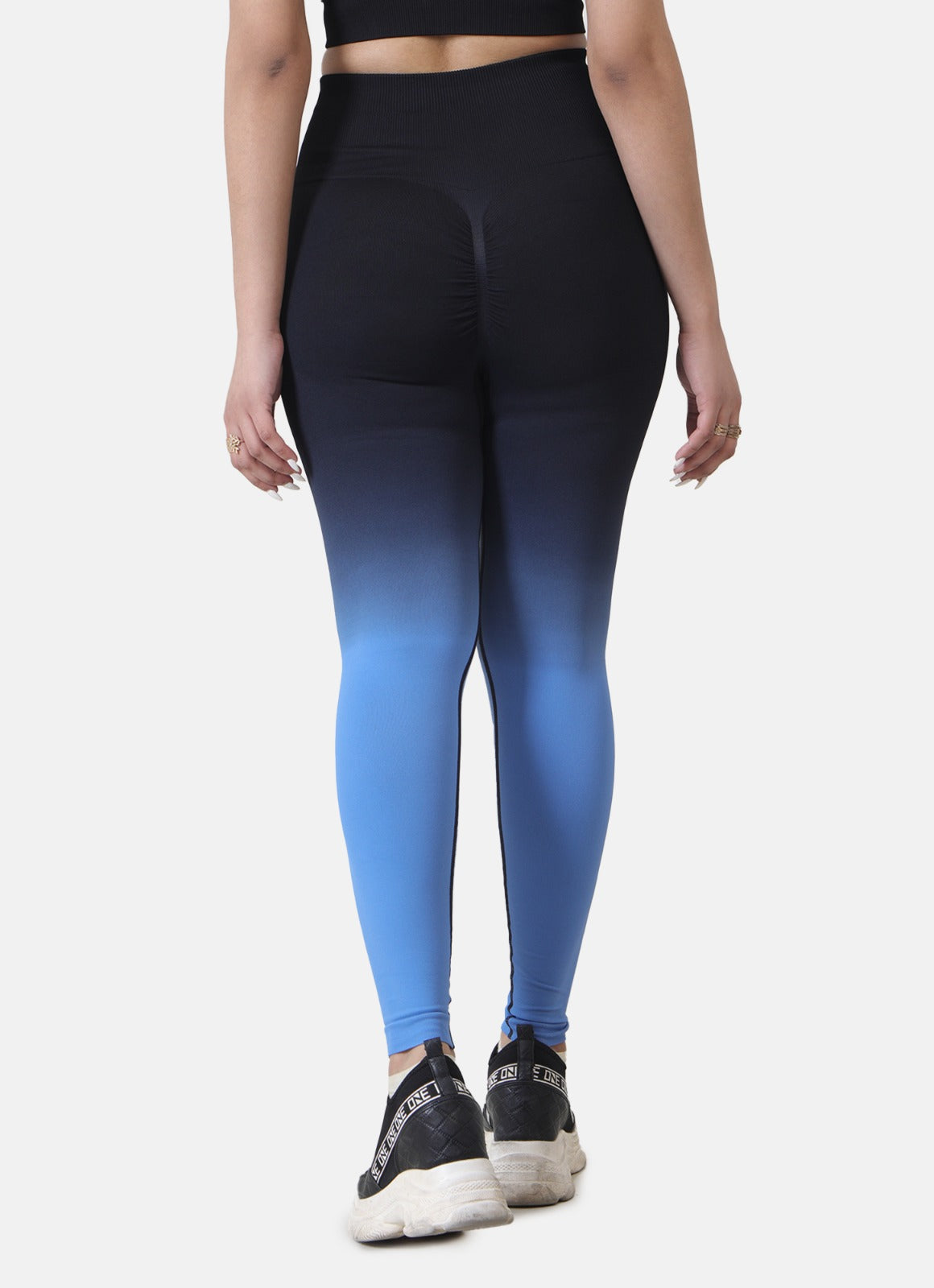  Blue Dip Dye Seamless Leggings for Gym | HustlersOnlyPK