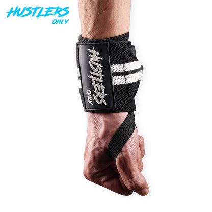 White Stripes Wrist Wraps For Power Liftinig | HustlersOnlyPK