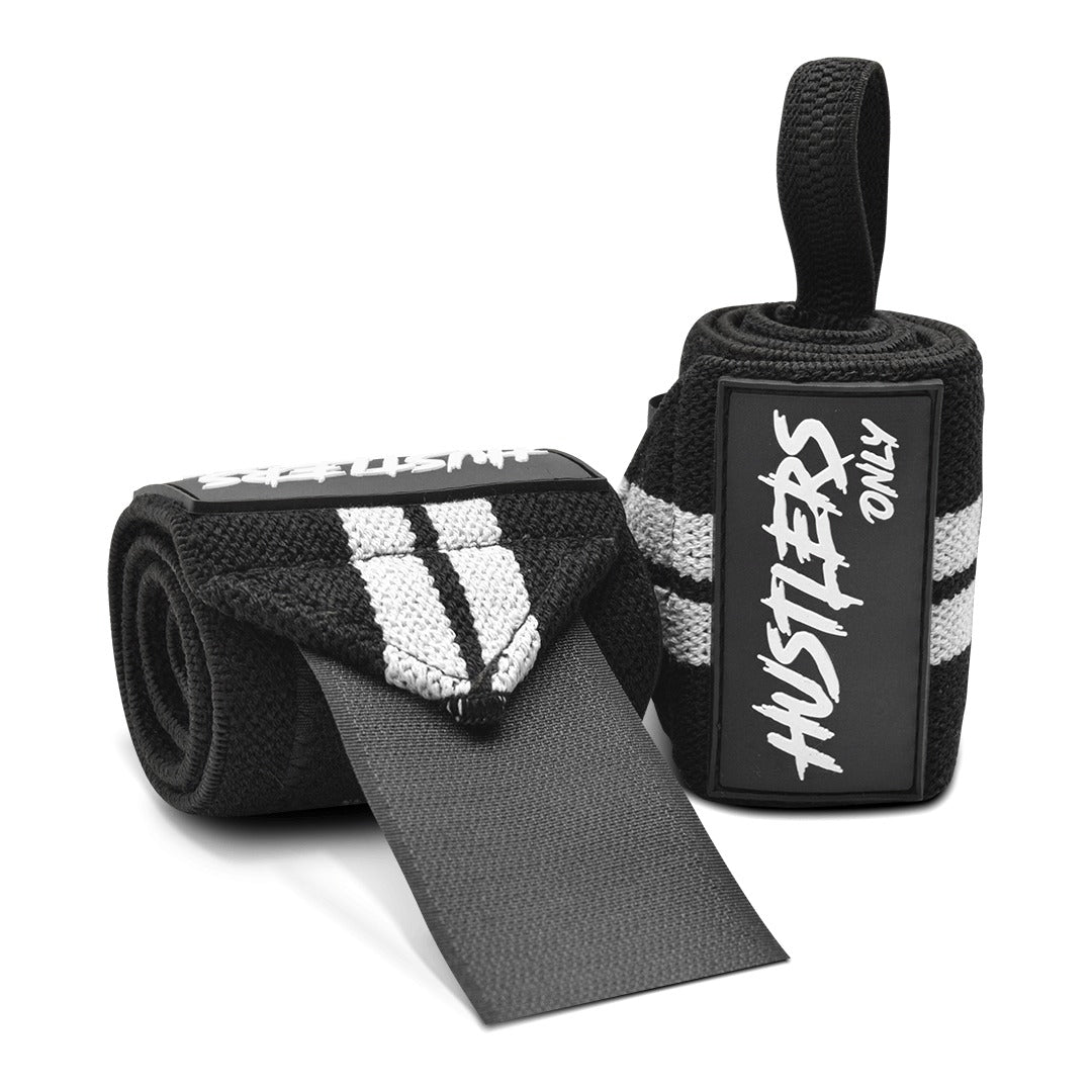 White Stripes Wrist Wraps For Weightlifting | HustlersOnlyPK