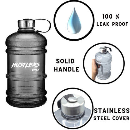Leakproof 2.2 litre water bottle in classic grey colour | HustlersOnlyPK